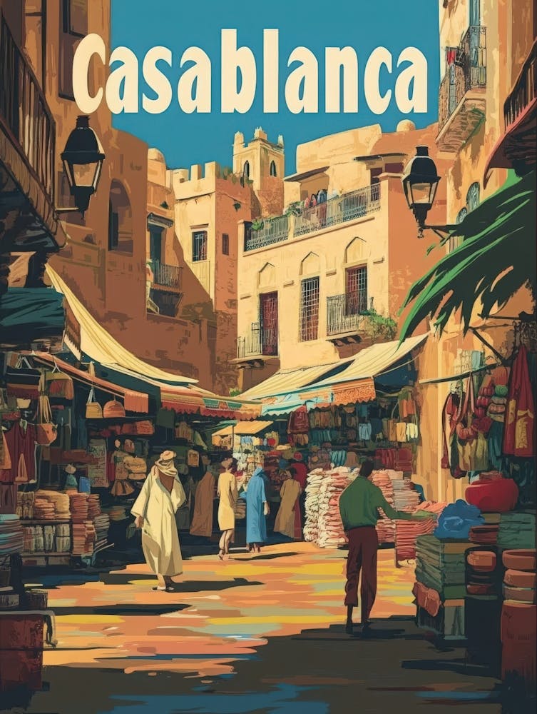 Aihrgdesign A Classic 1960s Travel Poster For Casablanca 1