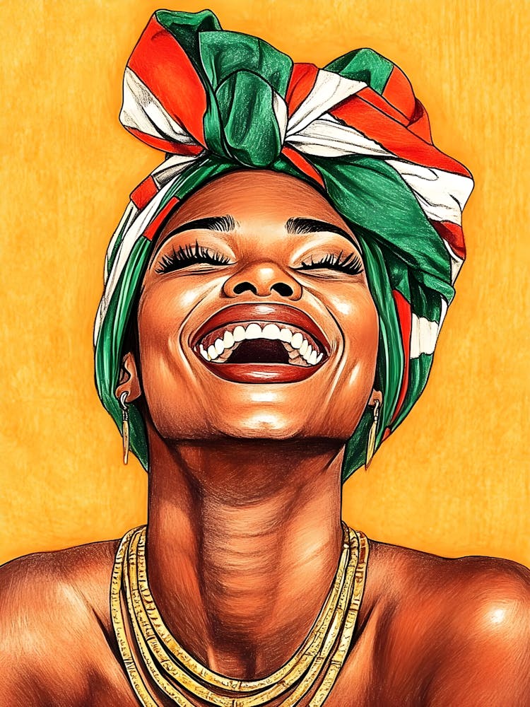 African Woman Laughing
