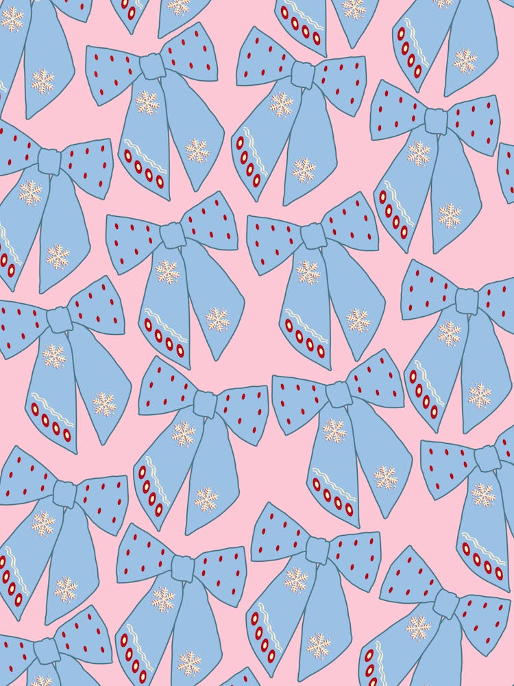 Pink And Blue Bows