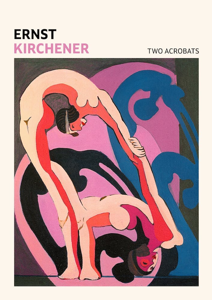 Two Acrobats, Kirchener Poster