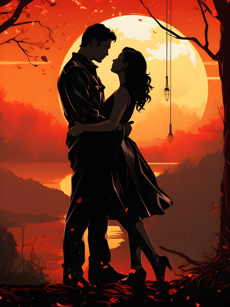 Valentines Night Magic Lunar Art For Lovers