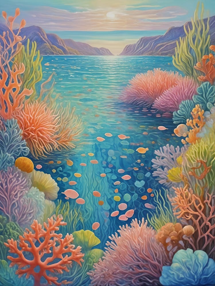 Abstract Colourful Coral Reef