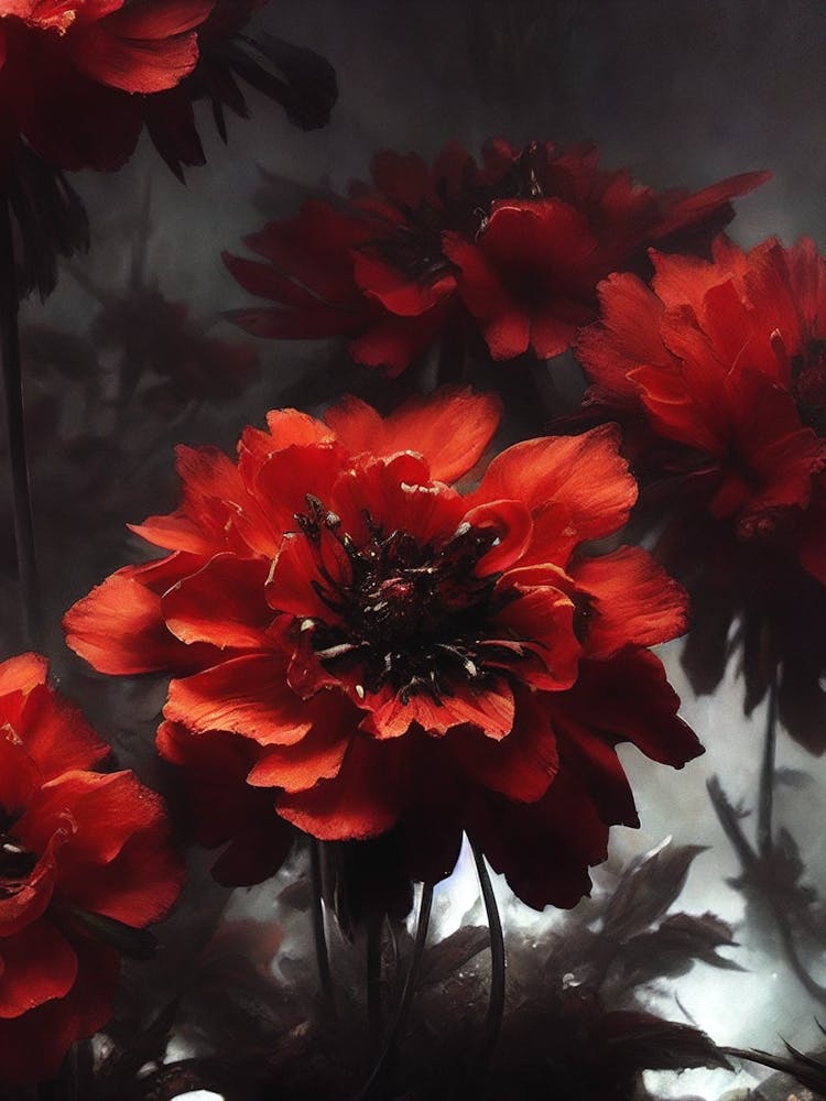 Dark Red Flowers