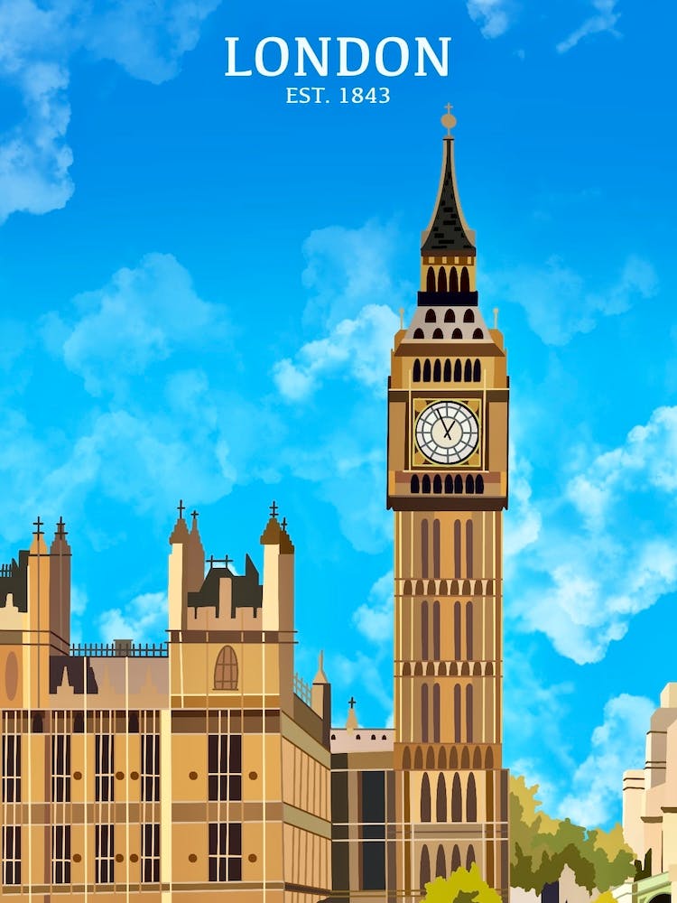 London Print | London Landmarks Print