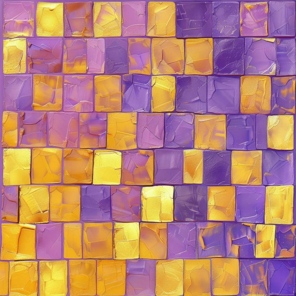 Purple And Yellow Mosaic 2