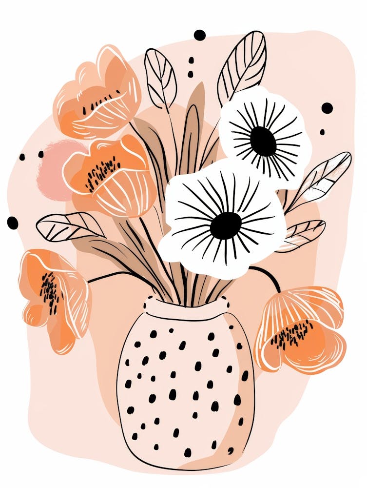 Floral Bouquet In A Vase