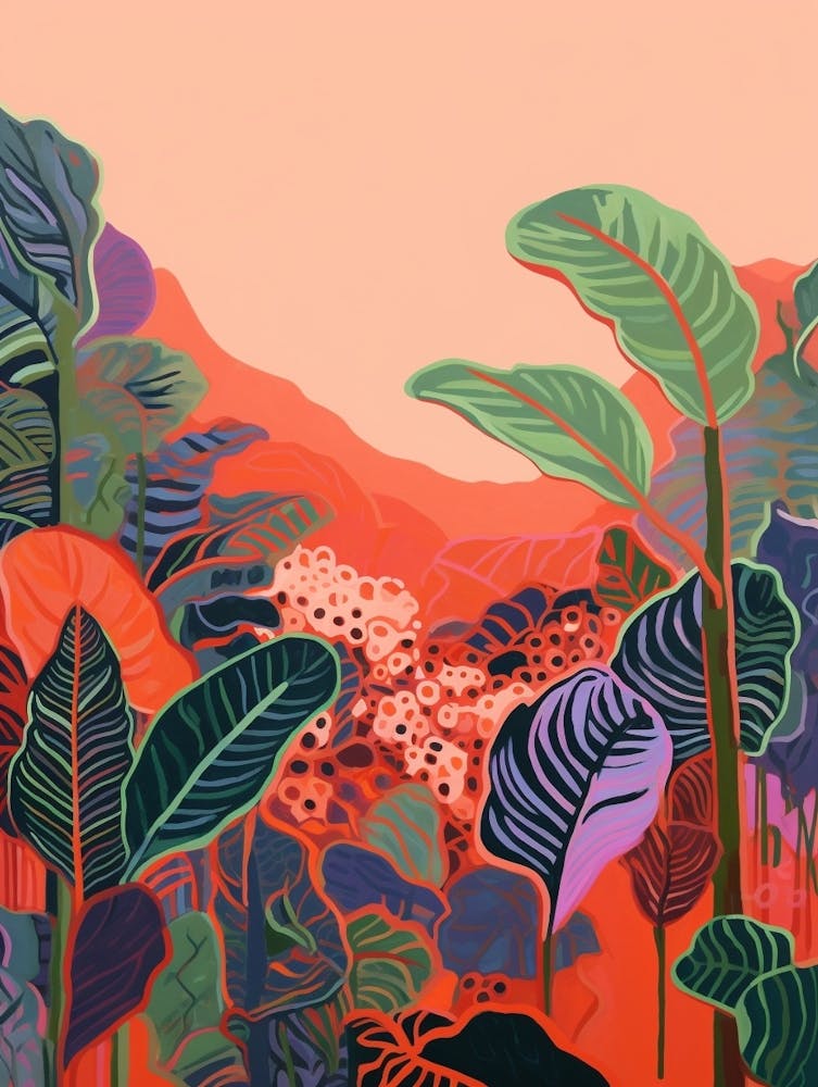 Boho Plant Painting Prayer Plant 1