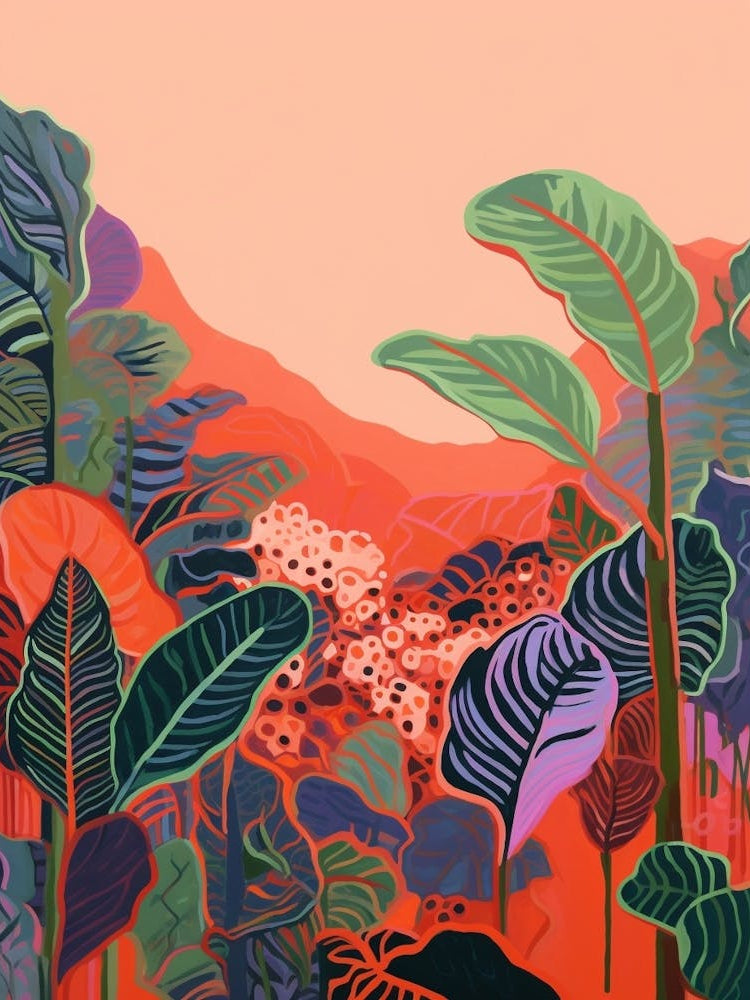 Boho Plant Painting Prayer Plant 1