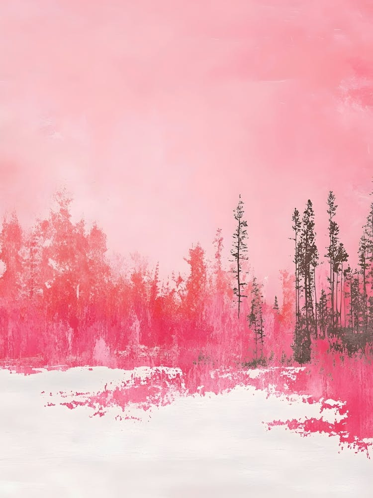 Pink Forest Canvas Print