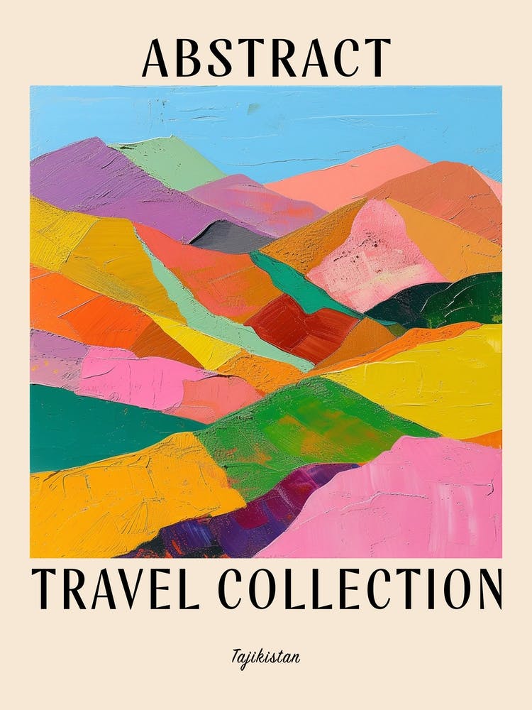 Abstract Travel Collection Poster Tajikistan 4