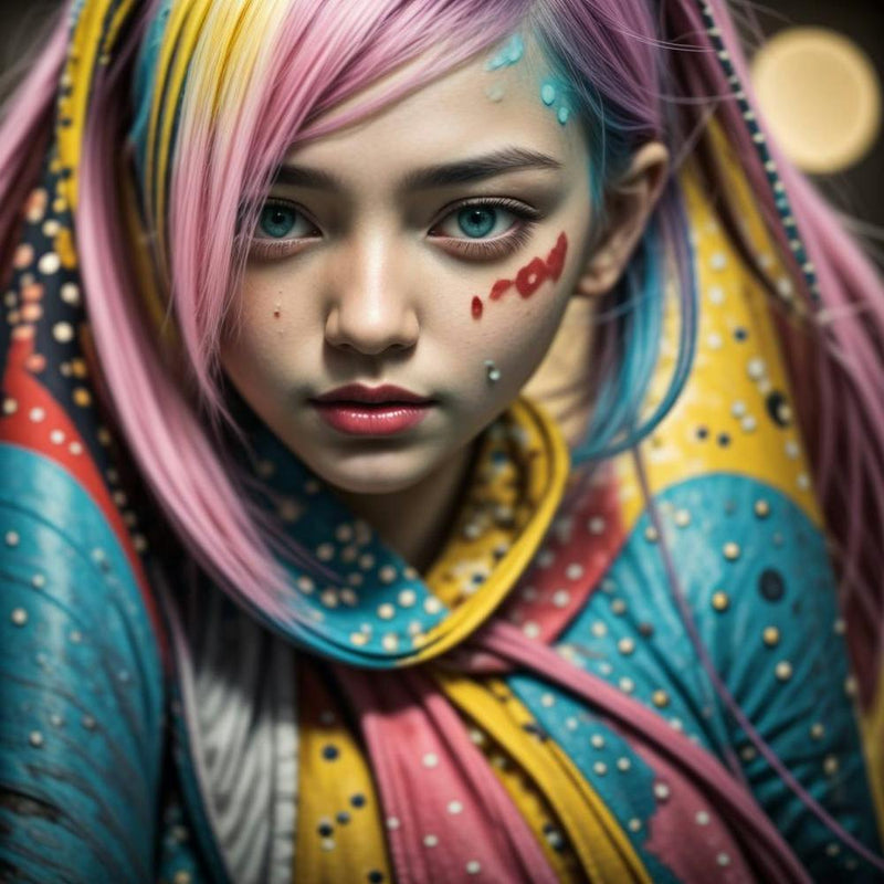 Girl With Colorful Hair