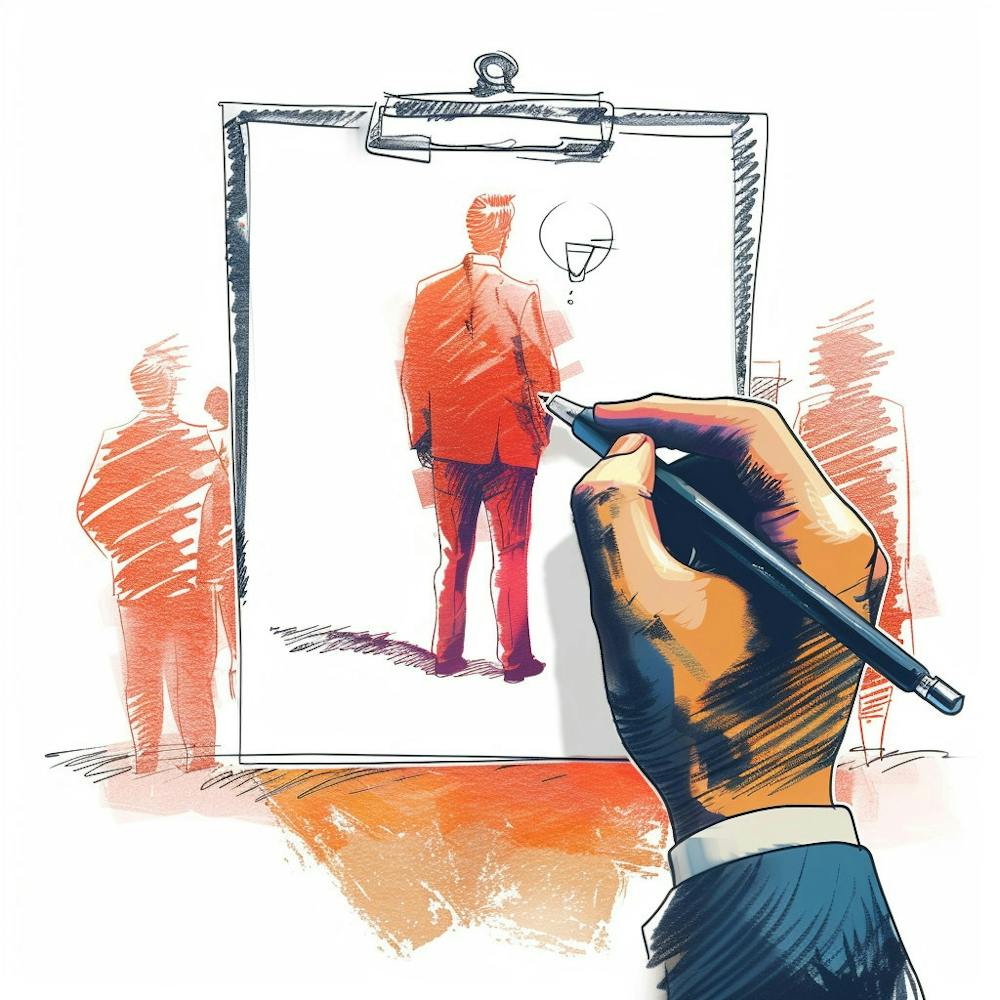 Illustration Of A Man Drawing