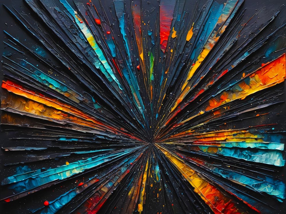 Abstrakter Farbausbruch Leuchtende Farben 2