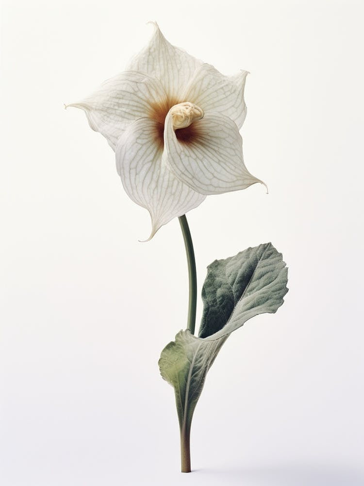 Pressed Wildflower Botanical Art Wild Ginger 2