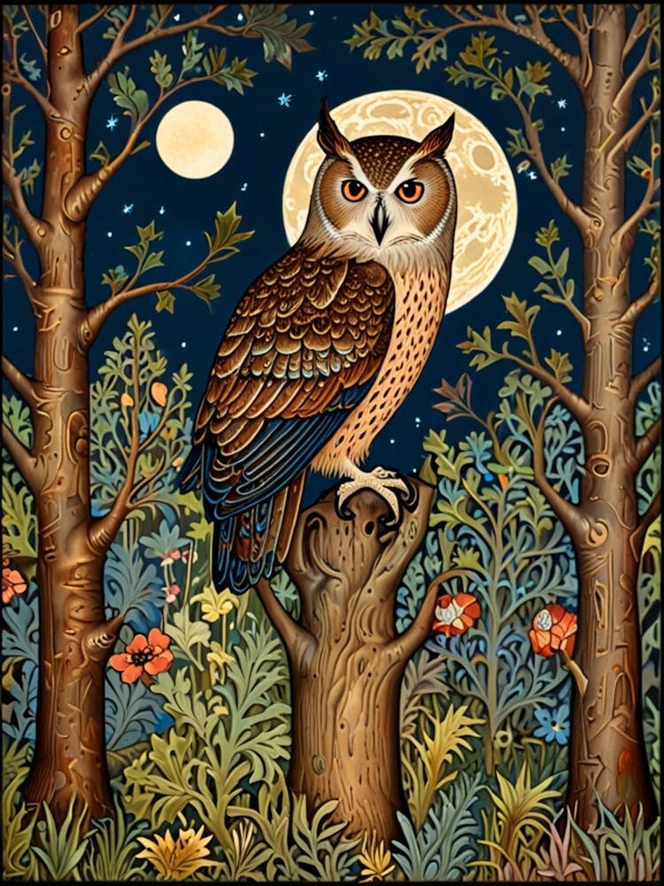 William Morris Owl In The Woods 5