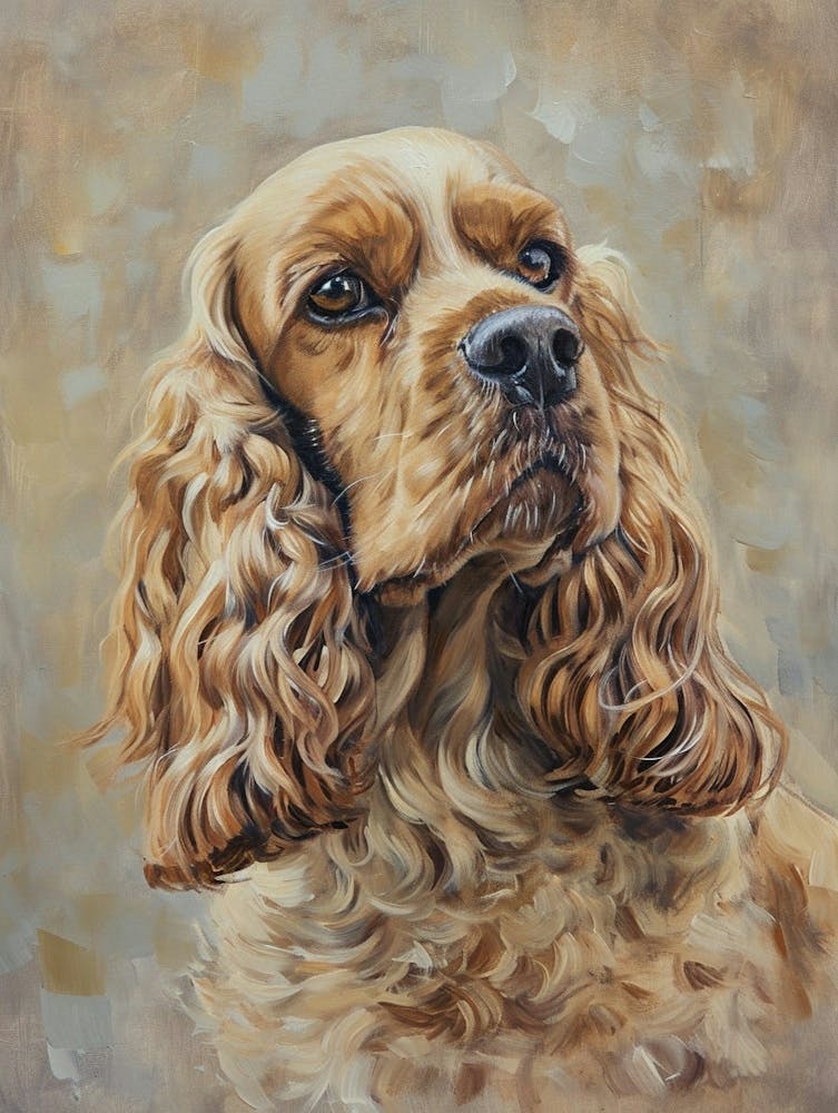 Cocker Spaniel Acrylic Painting 1