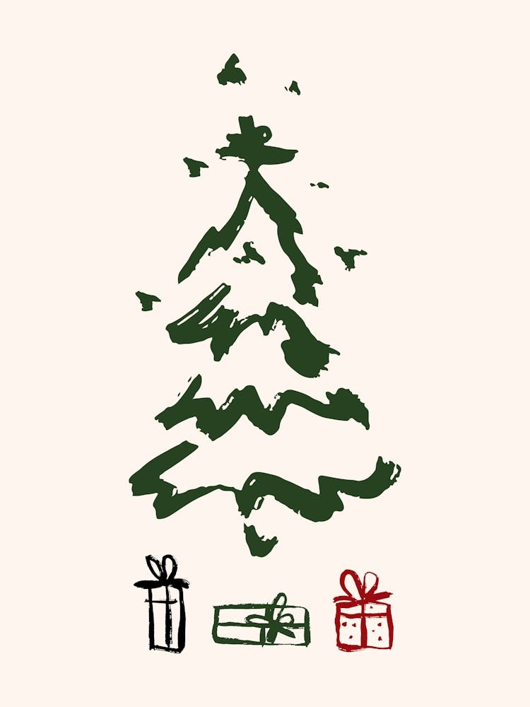Minimalist Christmas Tree Poster