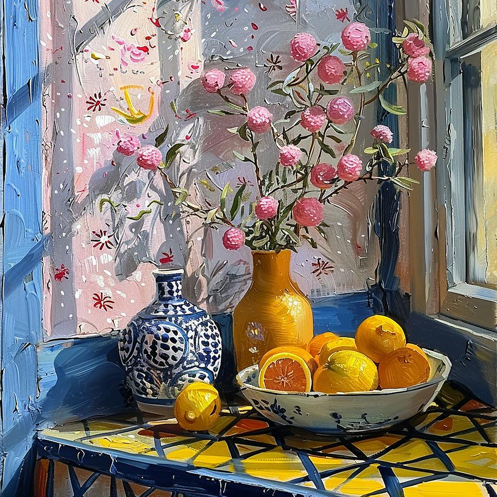 Oranges On A Window Sill - abstract art, abstract painting city wall art, colorful wall art, home decor, minimal art, modern wall art, wall art, wall decoration, wall print colourful wall art, decor wall art, digital art, digital art download, interior wall art, downloadable art, eclectic wall, fantasy wall art, home decoration, home decor wall, printable art, printable wall art, wall art prints, artistic expression, contemporary, modern art print, unique artwork,