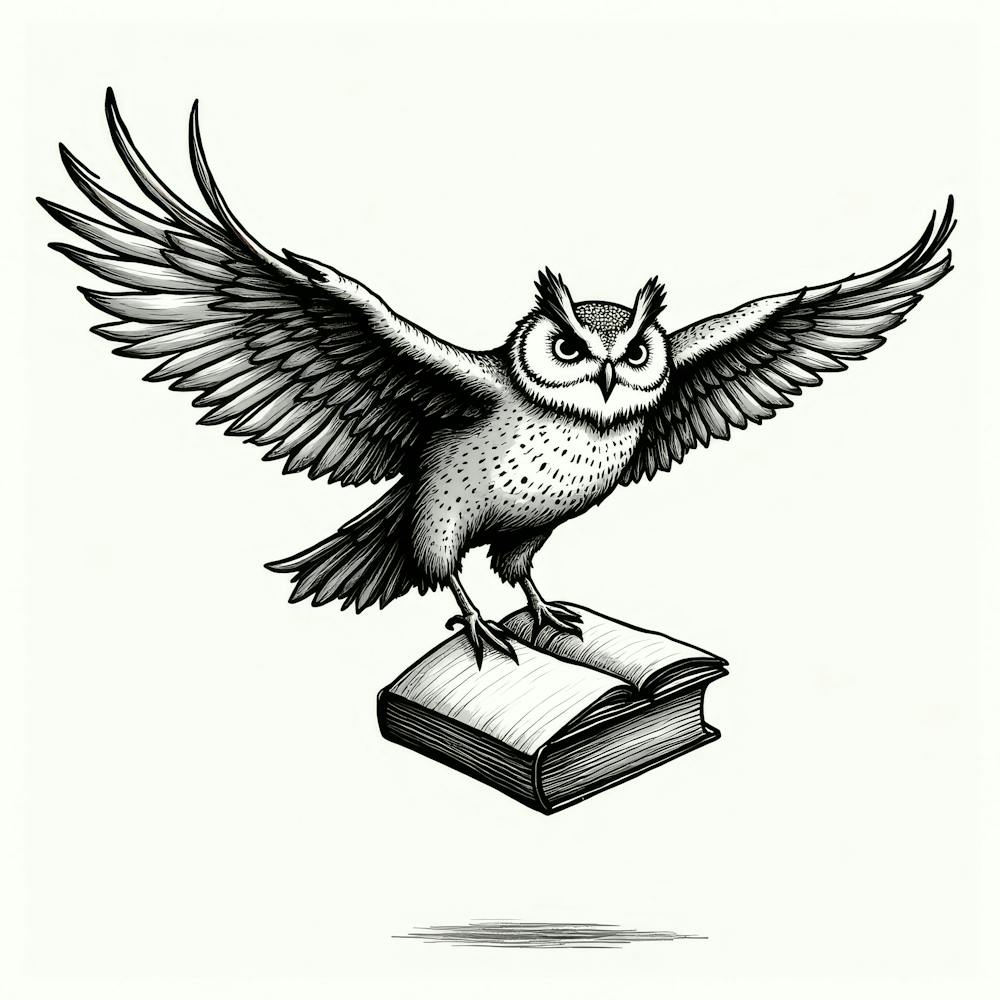 Owl On Book