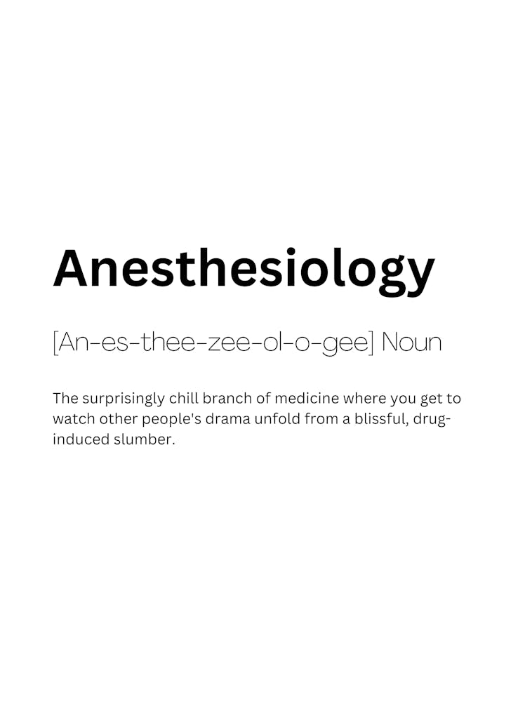 Anesthesiology Definition Meaning 1