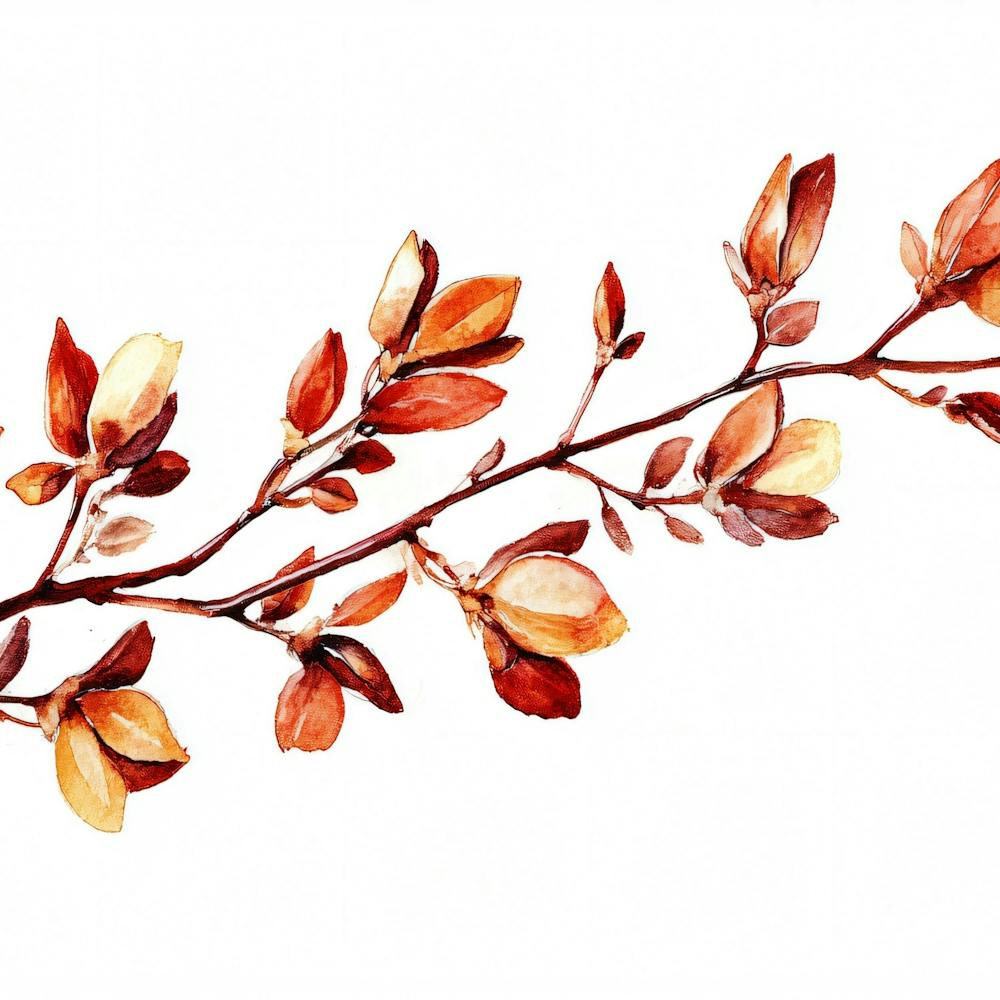 Autumn Leaves Watercolor Painting 1