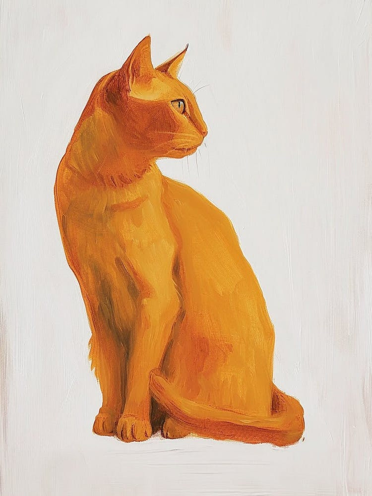 Chartreux Cat Painting 1