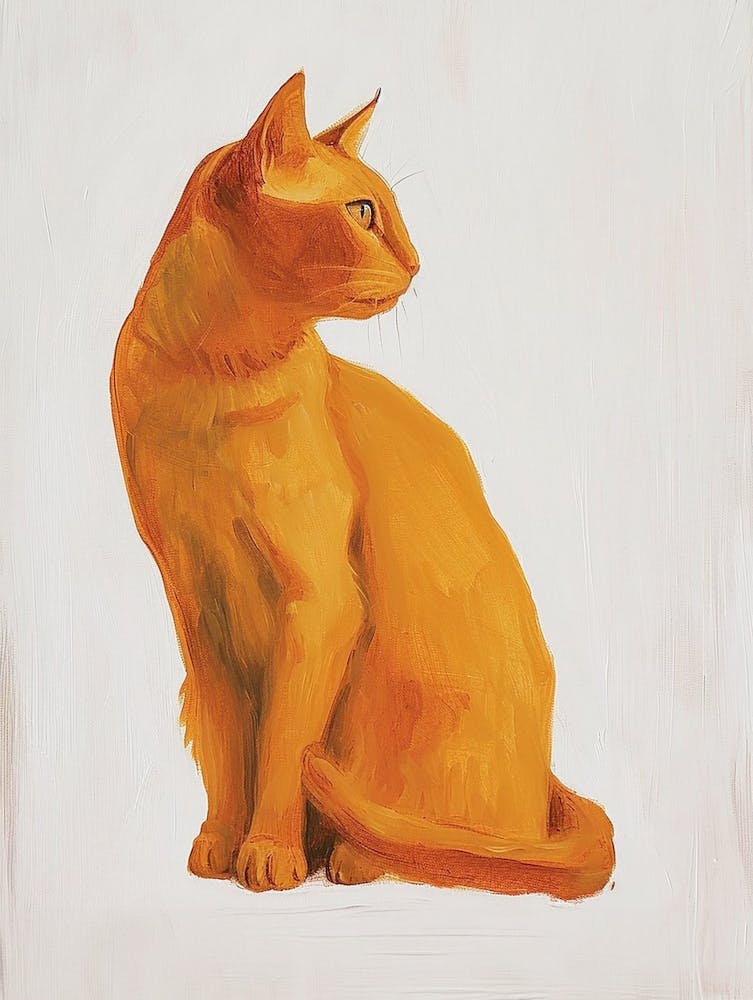 Chartreux Cat Painting 1