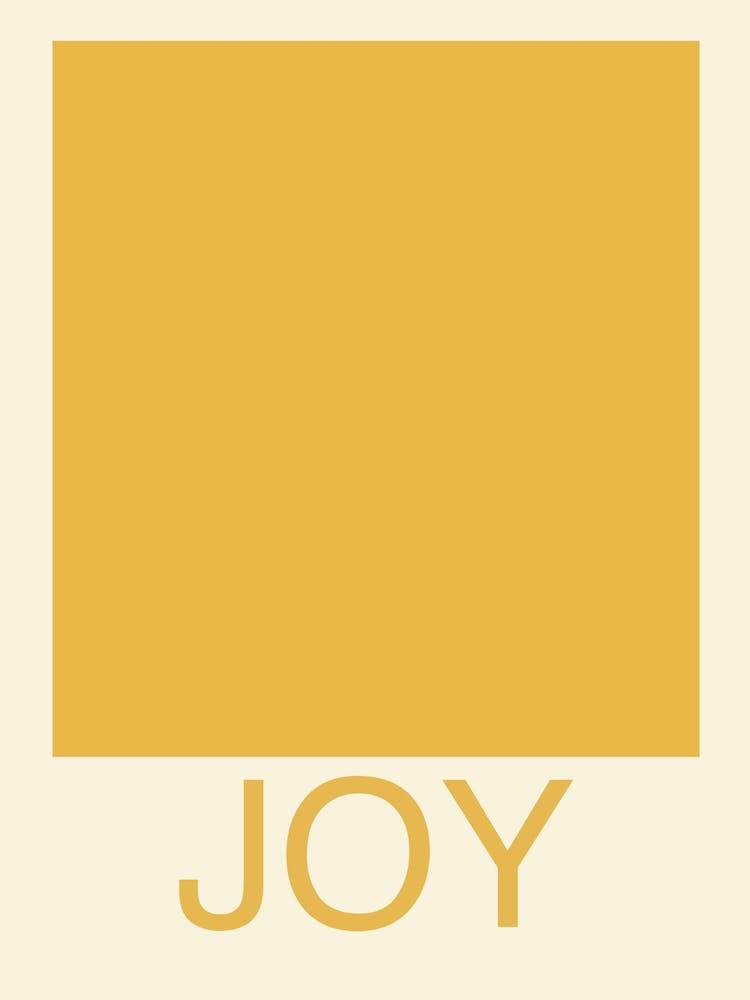 Joy Print Uplifting Wall Art Yellow Home Decor