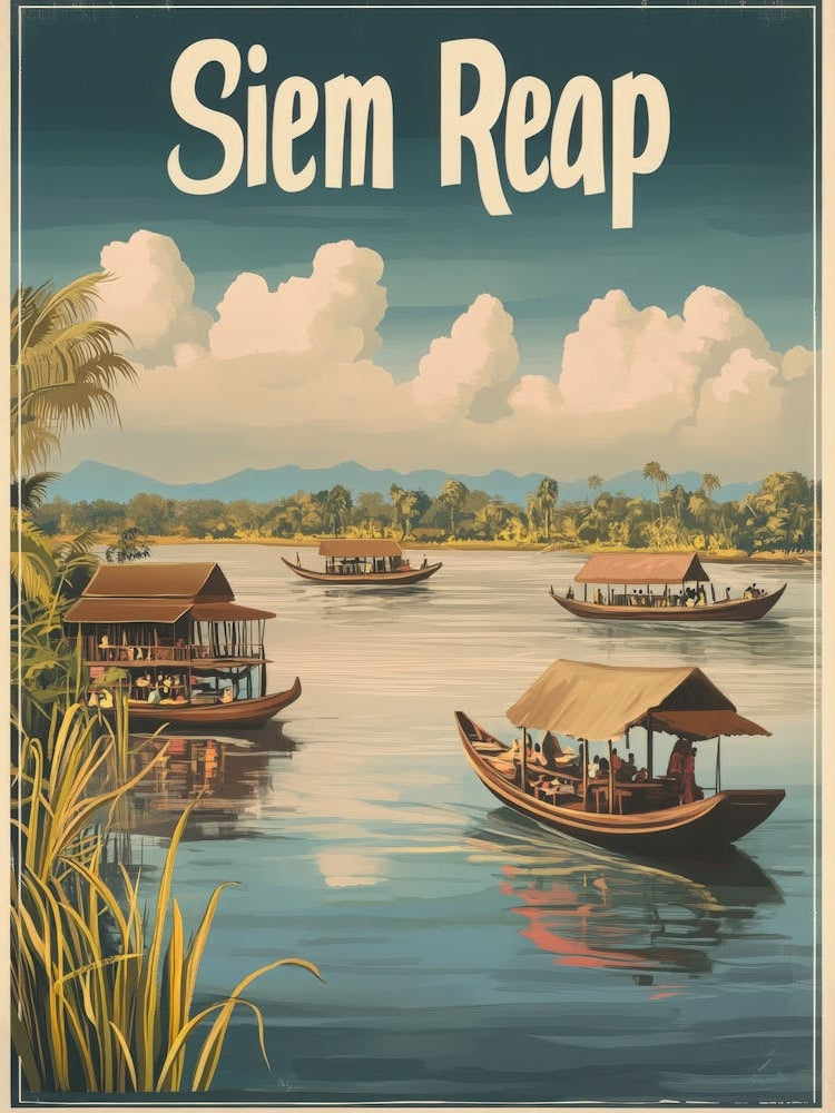 Aihrgdesign A Mid Century Modern Travel Poster For Siem Reap 2