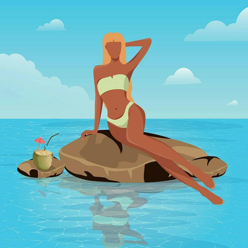 Woman On A Rock
