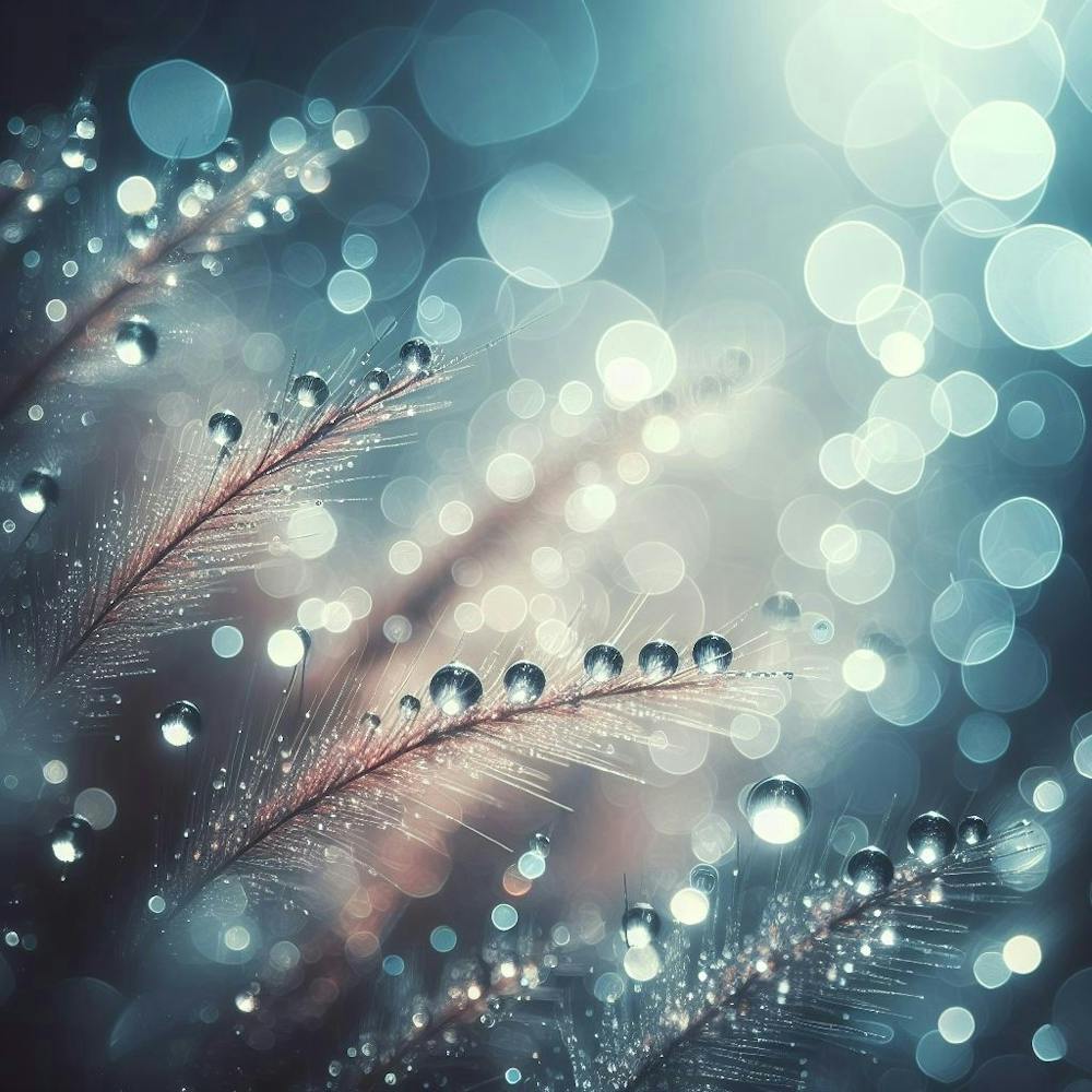 Water Droplets On Feathers