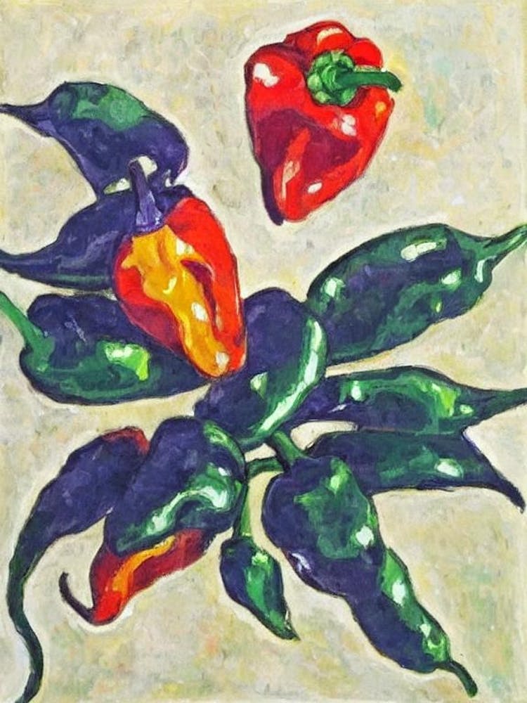 Thai Chilischote Fauvistisches Gemüse