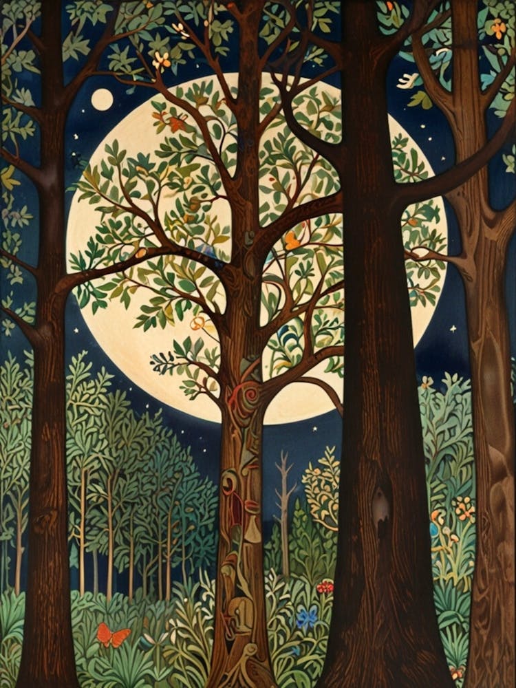 William Morris Moonlight In The Forest 98