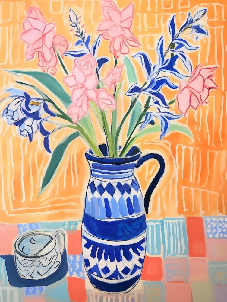 Flower Painting Fauvist Style Bluebell 3