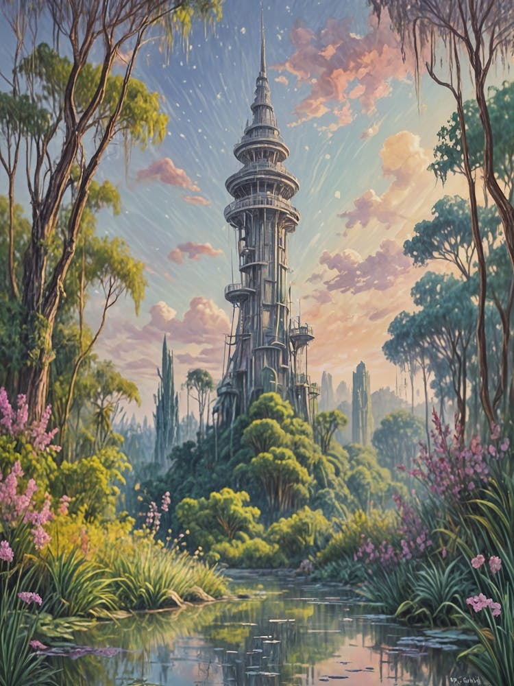 Futuristic Jungle Tower no2