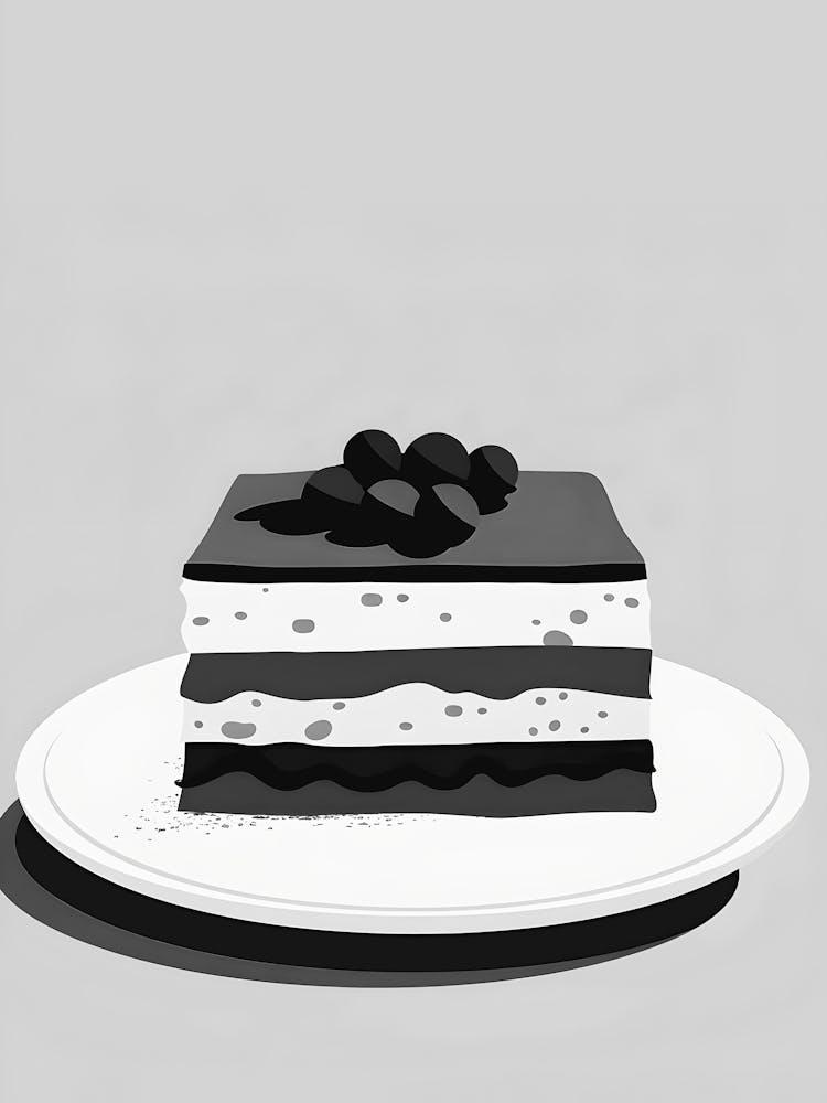 Black And White Ice Cream Cake