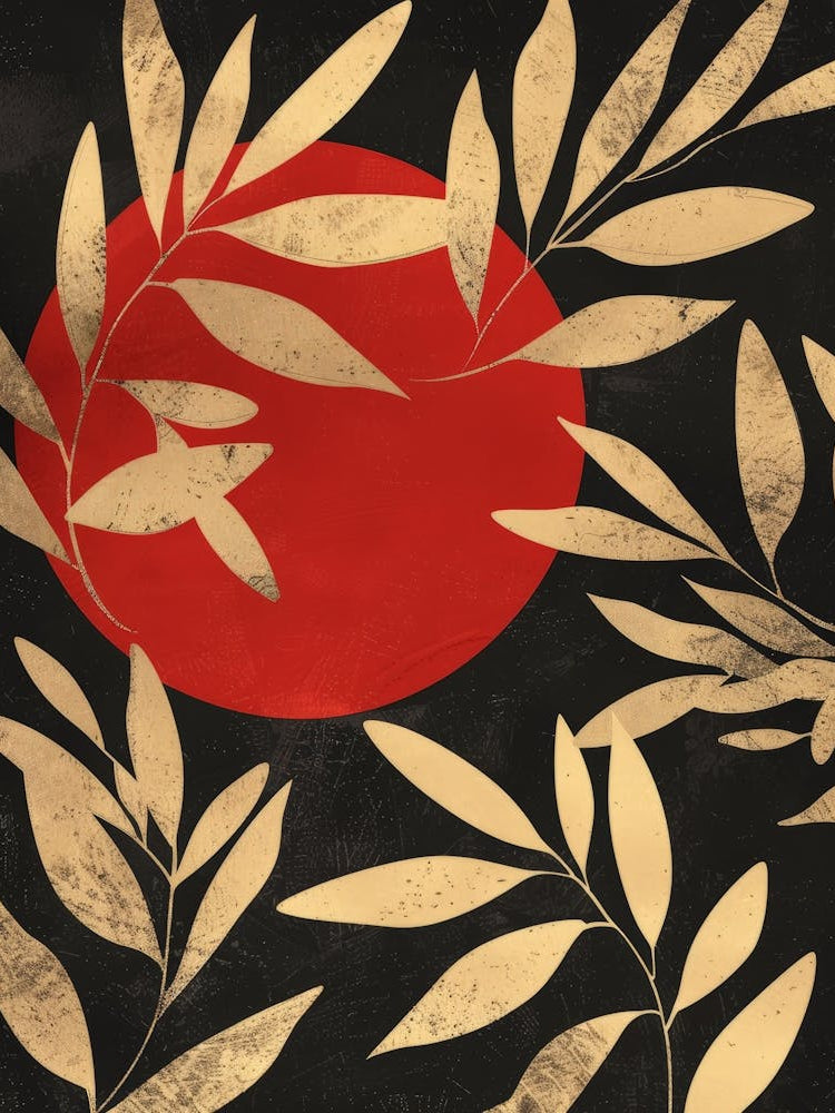 Golden Leaves Canvas Print