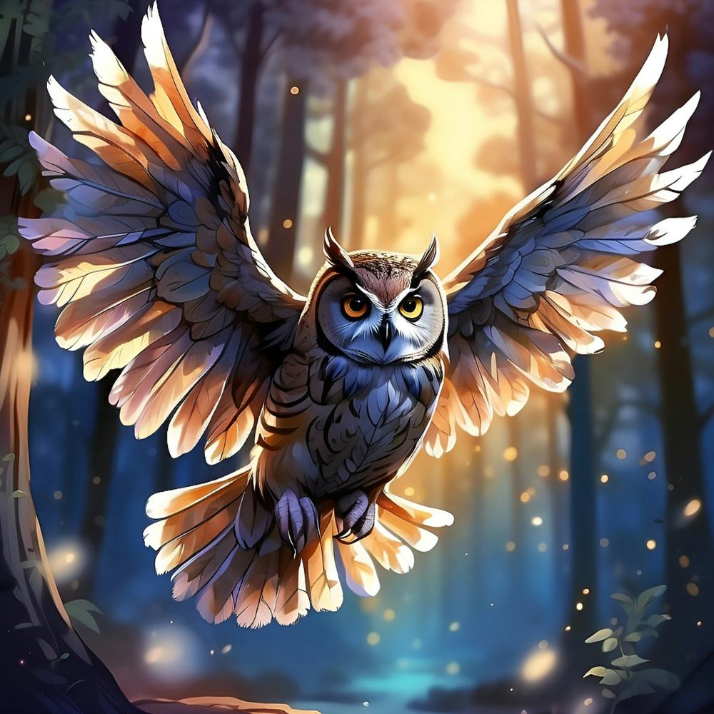 Hibou Dans La Forêt