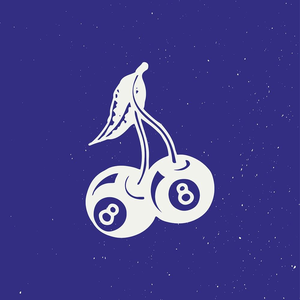 8 Ball Cherry Blue Square