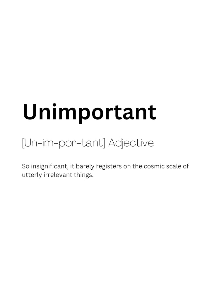 Unimportant Definition Meaning