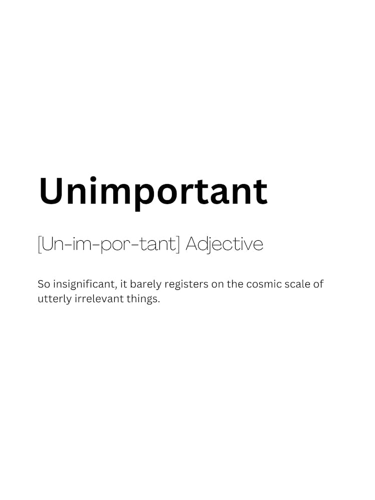 Unimportant Definition Meaning