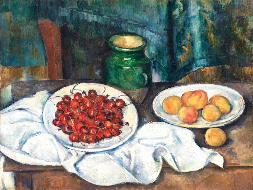 Still Life With Cherries And Peaches, Paul Cézanne