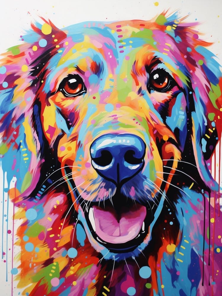 Golden Retriever Pop Art Paint 2