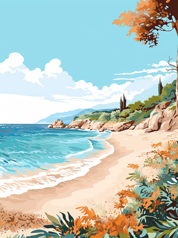 Elafonisi Beach, Crete, Greece, Matisse And Rousseau Style 2