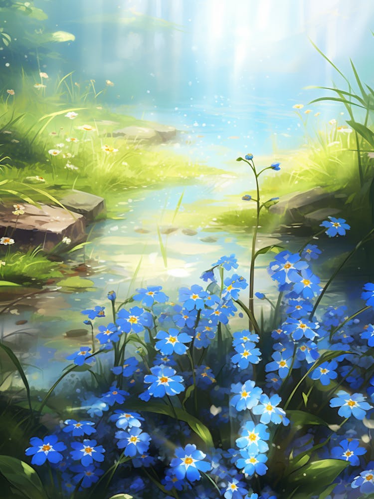 Forget Me Not Wildflower In Wetlands (1)