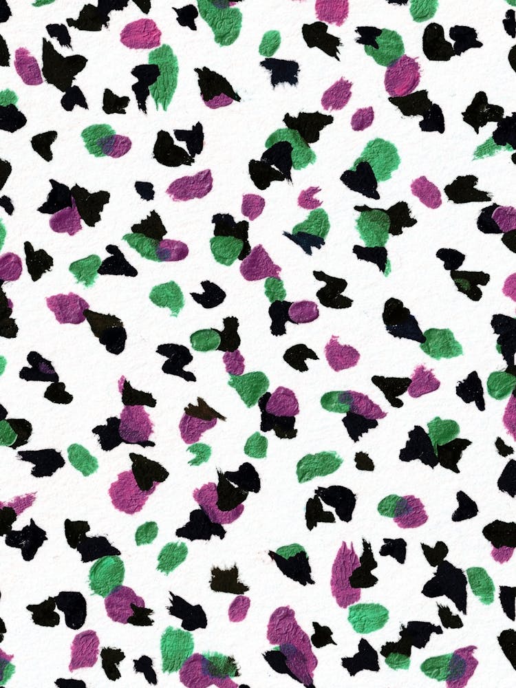 Abstract Modern Art, Splatters Painting with Oil Pastel Color. 2