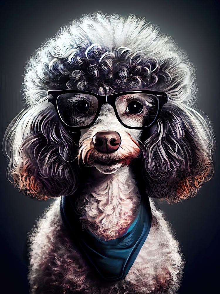 Poodle With Glasses animal dog