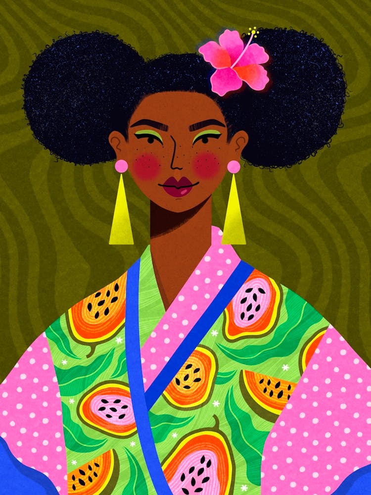 Fruity Kimono Lady
