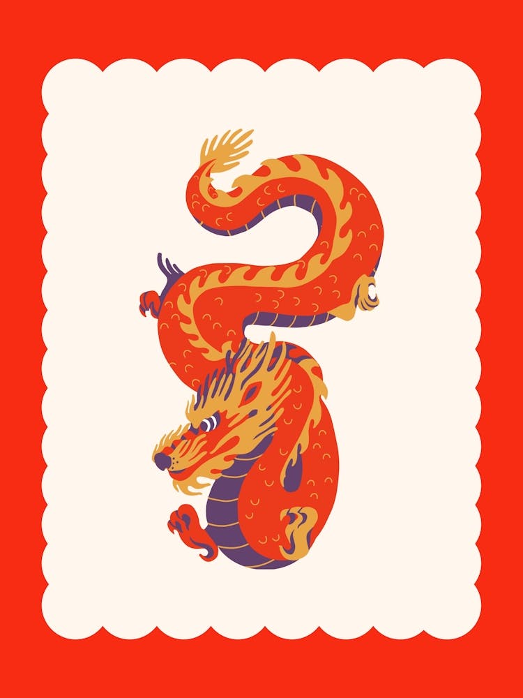 Year Of The Dragon Red
