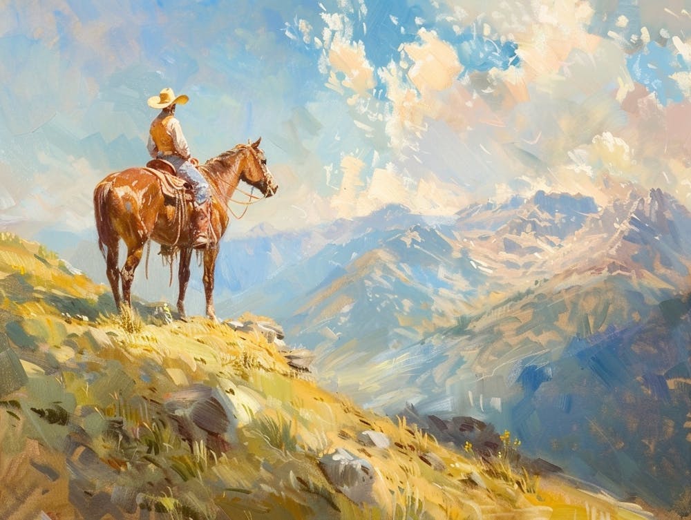 Cowboy In Sierra Nevada 1